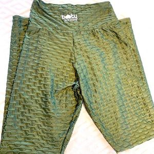 Booty by Brabants chrome leggings in sage green